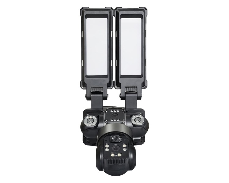 IP PTZ-відеокамера автономна з 4G, прожектором та сонячною панеллю 3Mp+3Mp+3Mp Light Vision VLC-1223IGL/3C (Lamp+Solar) f=4mm, на акумуляторних батареях