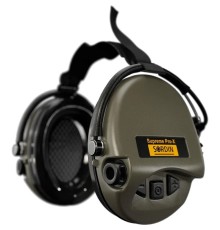 Активні захисні навушники Sordin Supreme Pro-X Neckband Olive із заднім тримачем під шолом