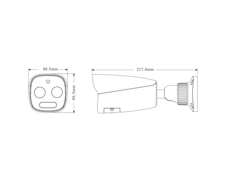 Тепловізійна IP-відеокамера TVT TD-5422E1 (PE/VT) Thermal 256x192 f=3.2mm Optical 5Mp f=4mm