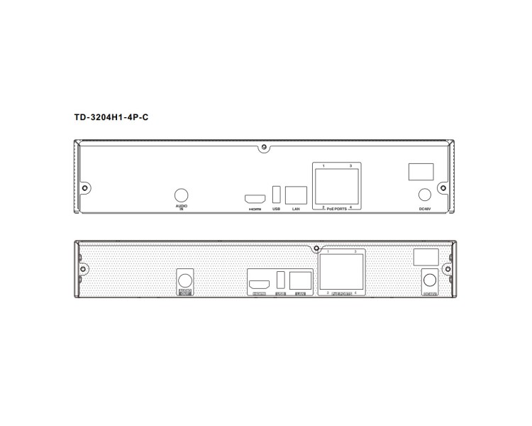 IP-відеореєстратор 4-канальний 5Mp TVT TD-3204H1-4P-C