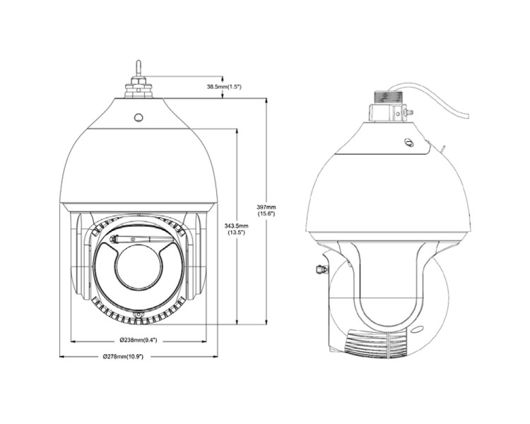 IP PTZ-відеокамера 4Mp TVT TD-8843IM2N (PE/WP/50M/AR50) f=5.3-256mm 50x