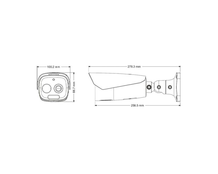 Тепловізійна IP-відеокамера TVT TD-5433E1-VT(12/PE) Thermal 384*288 f=12.3mm Optical 5Mp f=8mm