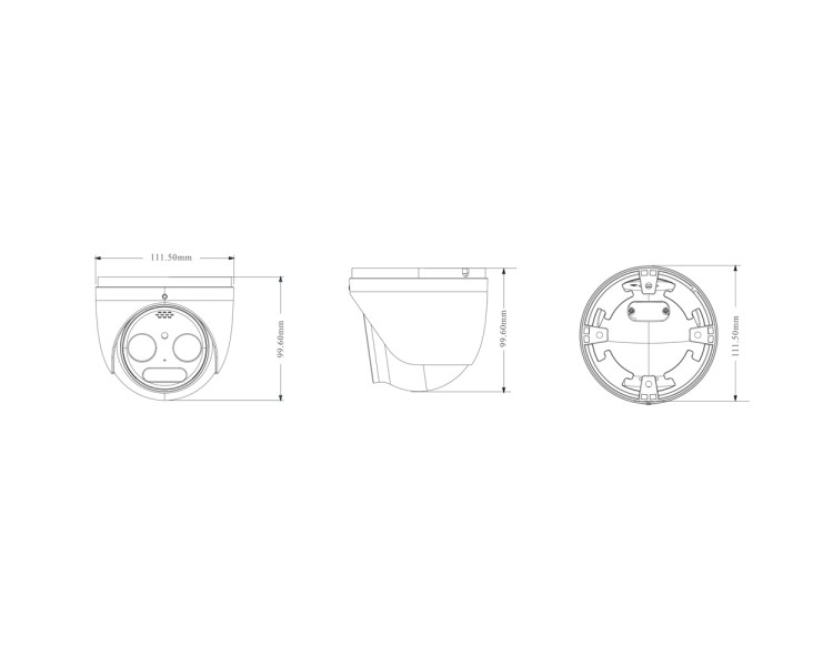 Тепловізійна IP-відеокамера TVT TD-5525E1-VT(3/PE) Thermal 256*192 f=3.2mm Optical 5Mp f=4mm