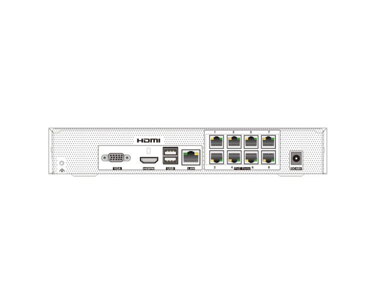 IP-відеореєстратор 8-канальний 8Mp TVT TD-3008H1-8P-B1-B з 8 портами PoE