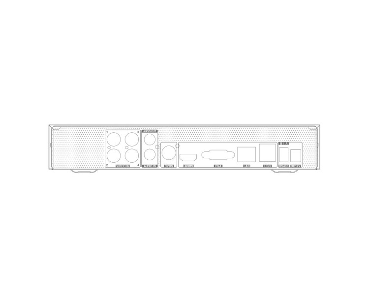 MHD-відеореєстратор 4-канальний 8Mp TVT TD-2104NS-HC-H