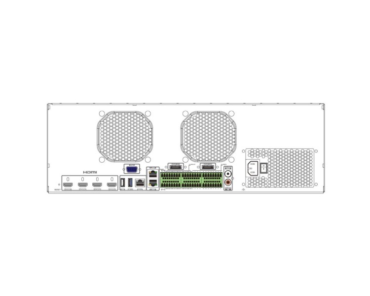 IP-відеореєстратор 128-канальний 16Mp TVT TD-33128H16-A3H-B