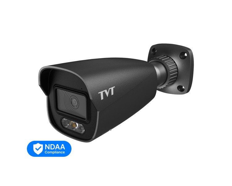 IP-відеокамера 4Mp TVT TD-9442S4-C(D/PE/AW3) Black f=2.8mm, ІЧ+LED-підсвічування, з мікрофоном