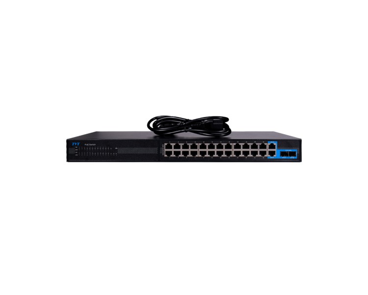 PoE-комутатор 28-портовий TVT TD-B2224S1-PGA з 24 портами PoE