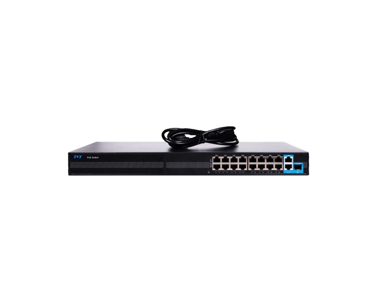 PoE-комутатор 19-портовий TVT TD-B2216S1-PGS з 16 портами PoE