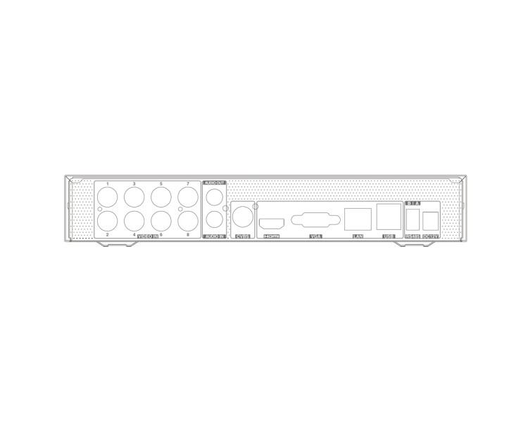 MHD-відеореєстратор 8-канальний 8Mp TVT TD-2108NS-HC-H