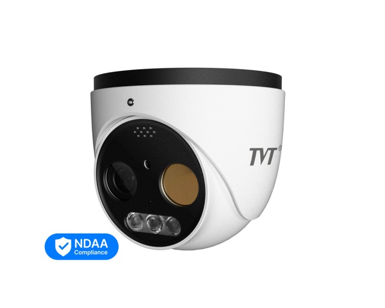 Тепловізійна IP-відеокамера TVT TD-5525E1-VT1(7/PE) Thermal 256*192 f=7mm Optical 5Mp f=8mm