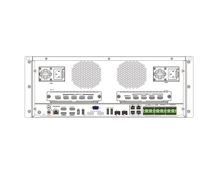 IP-відеореєстратор 256-канальний 16Mp TVT TD-35256H24-A3H з декодером