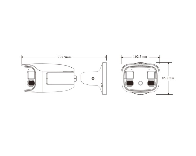 IP-відеокамера панорамна 4Mp*2 TVT TD-9482E3B-DP f=2.8mm, ІЧ+LED підсвічування, 2 мікрофони