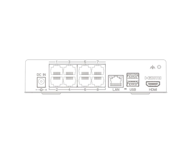 IP-відеореєстратор 8-канальний 8Mp TVT TD-3008H1-8P-A1L (64-64) з 8 портами PoE