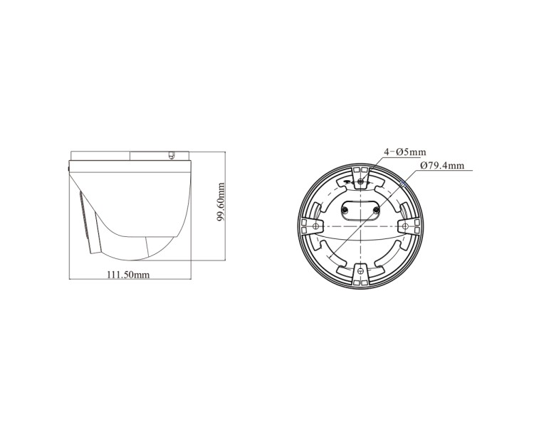 IP-відеокамера 4Mp TVT TD-9545C4-A-PA(PE/AW3) White f=2.8mm, ІЧ+LED-підсвічування, з мікрофоном