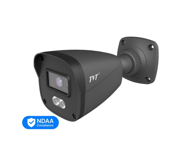 IP-відеокамера 2Mp TVT TD-9421S4L-C(D/PE/AW1) Black f=2.8mm, ІЧ+LED-підсвічування, з мікрофоном