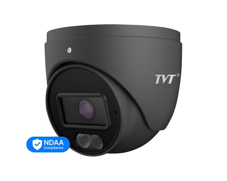 IP-відеокамера 2Mp TVT TD-9524S4L-C(D/PE/AW1) Black f=2.8mm, ІЧ+LED-підсвічування, з мікрофоном
