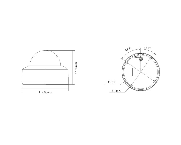 IP-відеокамера 6Mp TVT TD-9561E4B-A(D/PE/AW2) White f=2.8mm, ІЧ+LED-підсвічування, з мікрофоном