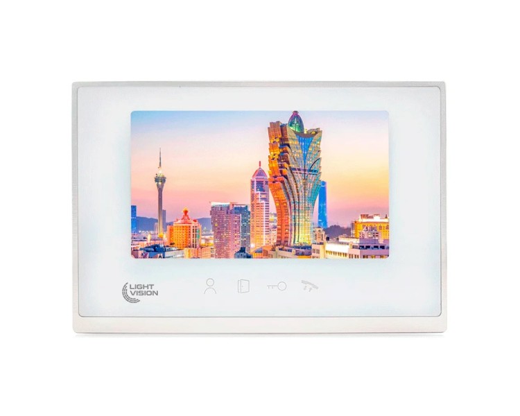 Відеодомофон 7” Light Vision MACAO FHD White