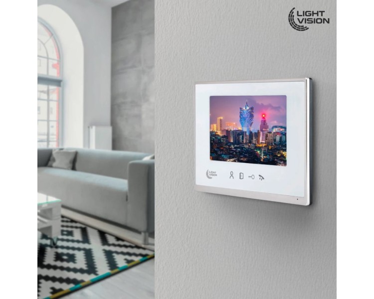 Відеодомофон 7” Light Vision MACAO FHD White