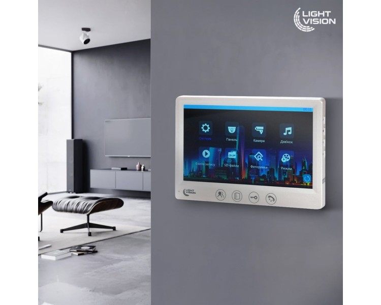Відеодомофон 7" Light Vision AMSTERDAM FHD White