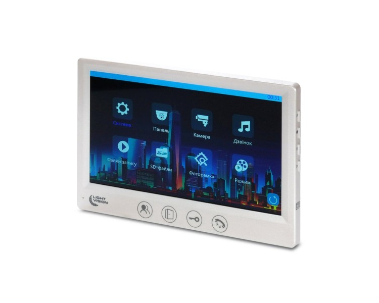 Відеодомофон 7" Light Vision AMSTERDAM FHD White