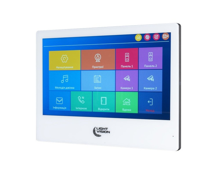 Відеодомофон 10" WiFi Tuya Light Vision SINGAPORE FHD White