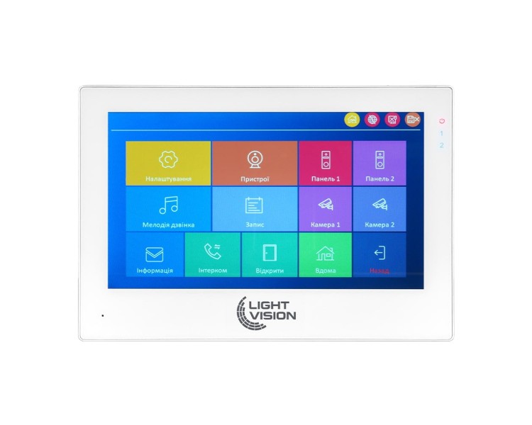 Відеодомофон 7" WiFi Tuya Light Vision SINGAPORE FHD White