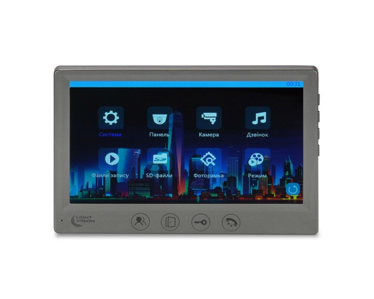Відеодомофон 7" Light Vision AMSTERDAM FHD Grey
