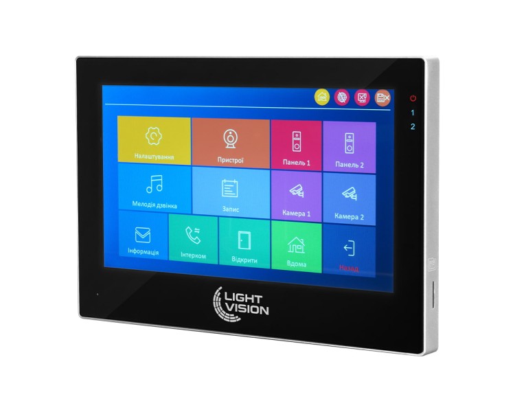 Відеодомофон 7" WiFi Tuya Light Vision SINGAPORE (AI) FHD Black