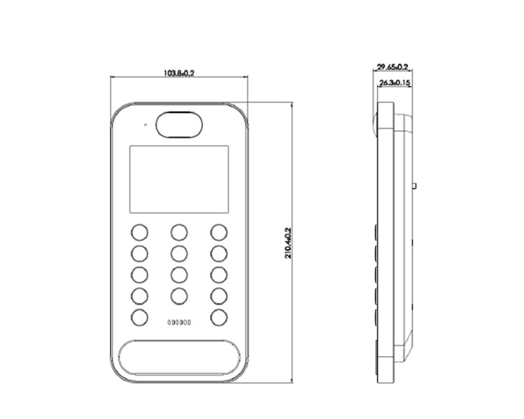 IP-відеопанель з WiFi 2Mp TVT TD-E2223-EM/IC/PE/WF з розпізнаванням облич та зчитувачем Mifare