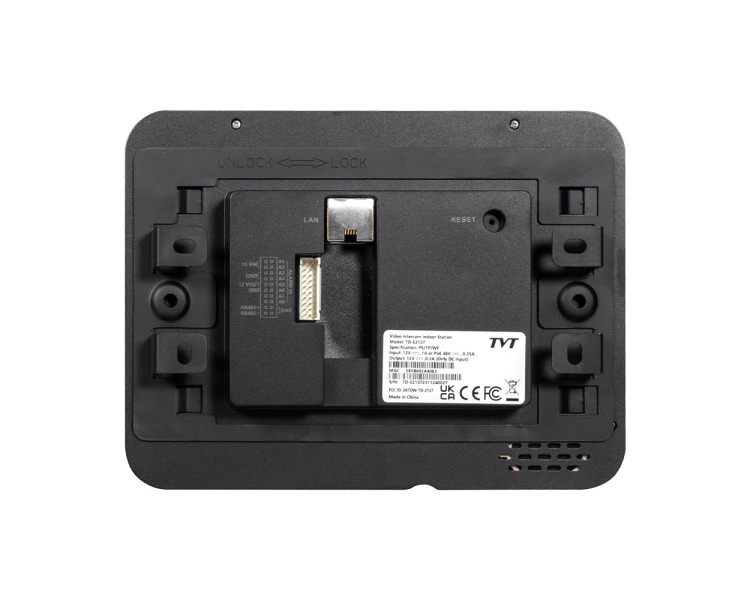 IP-відеодомофон з WiFi 7" TVT TD-E2137-PE/TP/WF Black