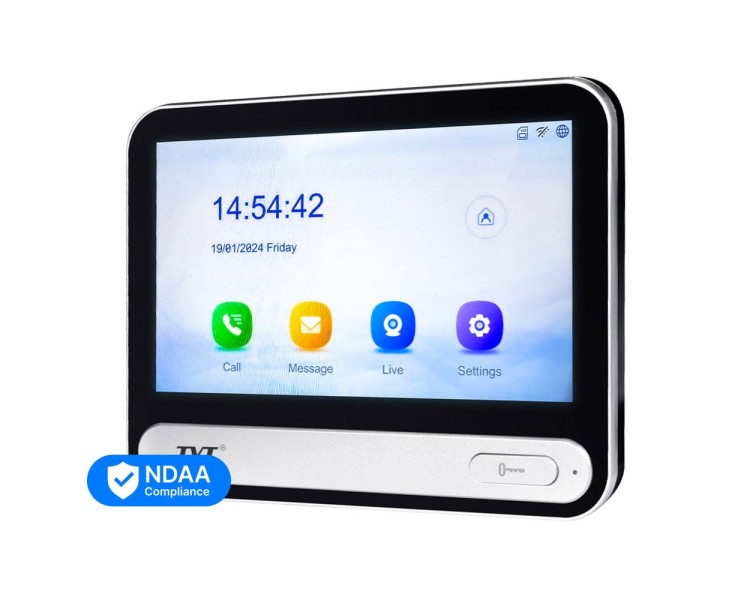 Комплект IP-відеодомофона з WiFi TVT TE-KT6101-001 Black: відеодомофон 7" TD-E2137-PE/TP/WF, відеопанель 2Mp TD-E3110-IC/PE/WF, кутовий кронштейн, монтажна коробка з козирком