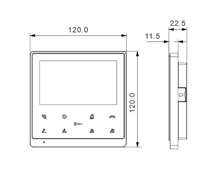 IP-відеодомофон з WiFi 4.3" TVT TE-VH1104S1-PTW
