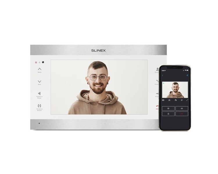 Відеодомофон SL-10IPTHD SILVER+WHITE Slinex