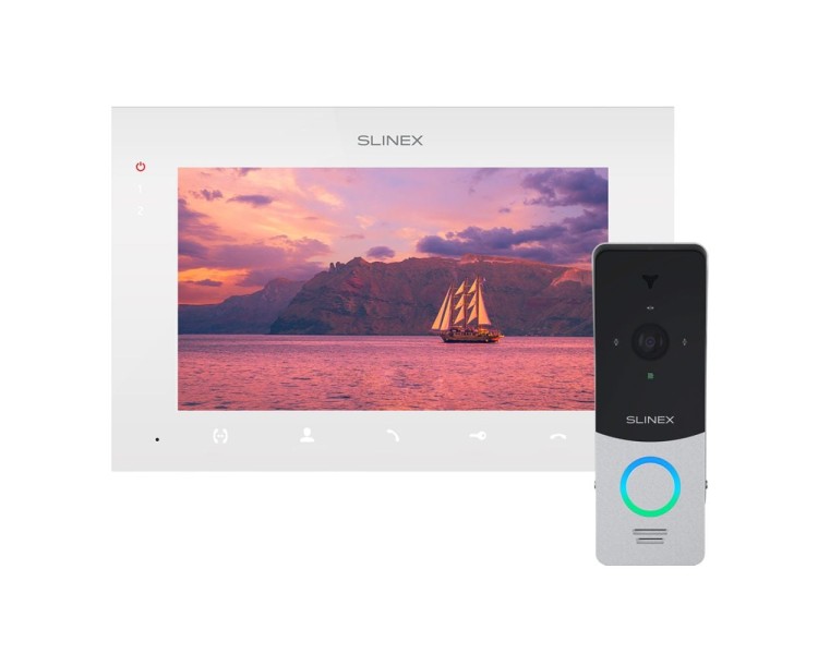 Комплект відеодомофона Slinex SQ-07MTHD White + ML-20HD Silver-Black