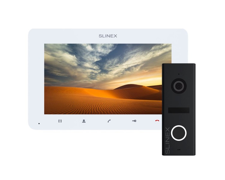 Комплект відеодомофона Slinex SM-07MHD White + ML-17HD Black