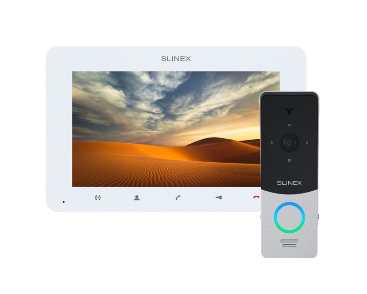 Комплект відеодомофона Slinex SM-07MHD White + ML-20HD Silver-Black