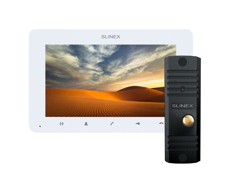 Комплект відеодомофона Slinex SM-07MHD White + ML-16HD Black