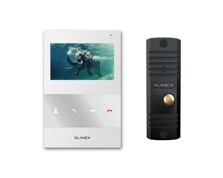 Комплект відеодомофона Slinex SQ-04M White + ML-16HR Black