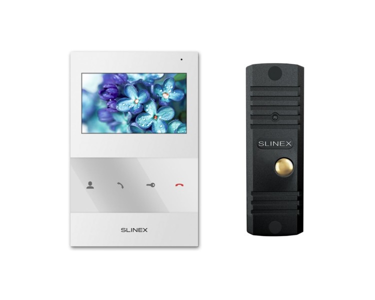 Комплект відеодомофона Slinex SQ-04 White + ML-16HR Black