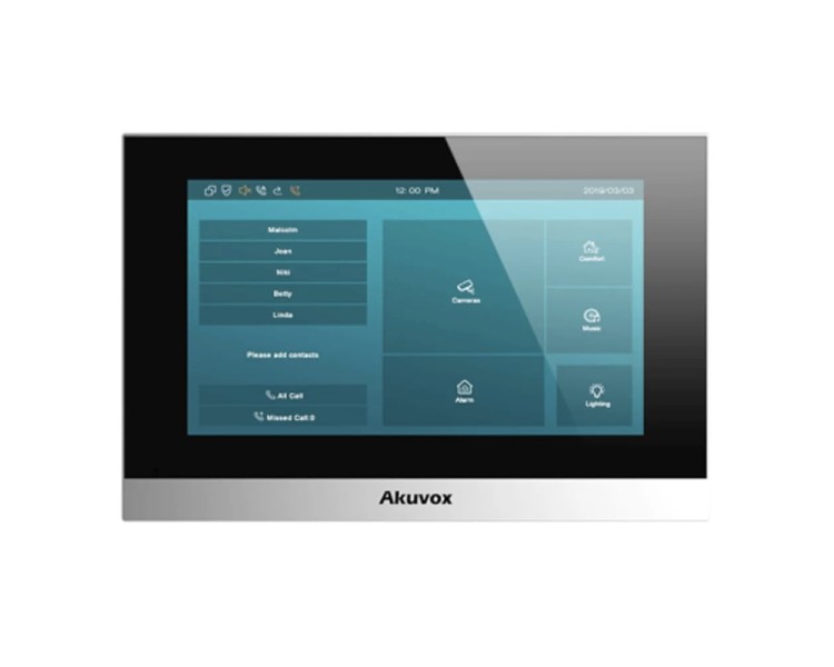 Відеодомофон 7” WiFi Akuvox C313W Silver SIP Linux Bluetooth