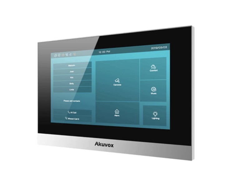 Відеодомофон 7” WiFi Akuvox C313W Silver SIP Linux Bluetooth