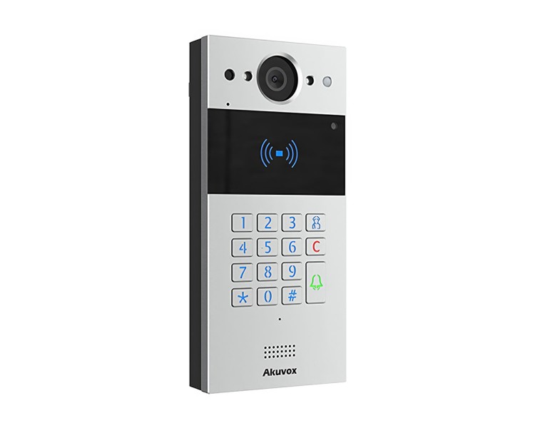 IP-відеопанель багатоабонентська 2Mp Akuvox R20K Silver зі зчитувачем EM-Marine / Mifare / NFC