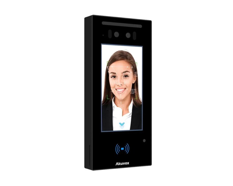 IP-відеопанель багатоабонентська 2Mp Akuvox E16C з екраном 5", розпізнаванням облич та зчитувачем Mifare / NFC / BLE / QR