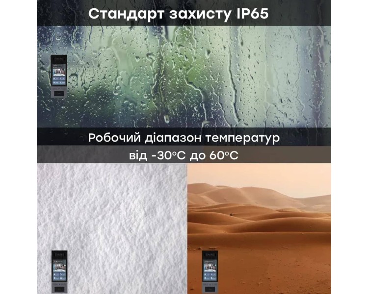 IP-відеопанель багатоабонентська 5Mp Akuvox X915S з екраном 8", розпізнаванням облич та зчитувачем EM-Marine / Mifare / NFC / BLE / QR