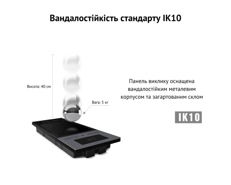 IP-відеопанель багатоабонентська 5Mp Akuvox X915S з екраном 8", розпізнаванням облич та зчитувачем EM-Marine / Mifare / NFC / BLE / QR