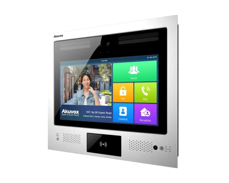 IP-відеопанель багатоабонентська 2Mp Akuvox X916S з екраном 13", розпізнаванням облич та зчитувачем EM-Marine / Mifare / NFC / BLE / QR
