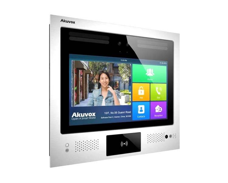 IP-відеопанель багатоабонентська 2Mp Akuvox X916S з екраном 13", розпізнаванням облич та зчитувачем EM-Marine / Mifare / NFC / BLE / QR