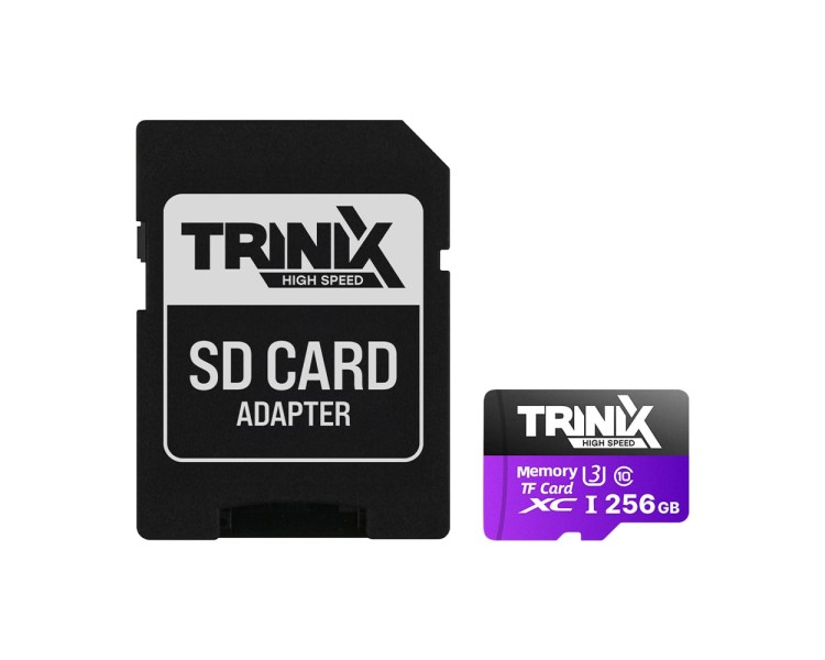 Карта пам’яті Trinix 256GB miсroSDXC з SD-адаптером U3 V30 A1
